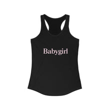 Charger l&#39;image dans la galerie, Babygirl Women&#39;s Ideal Racerback Tank with Baby Pink Letters
