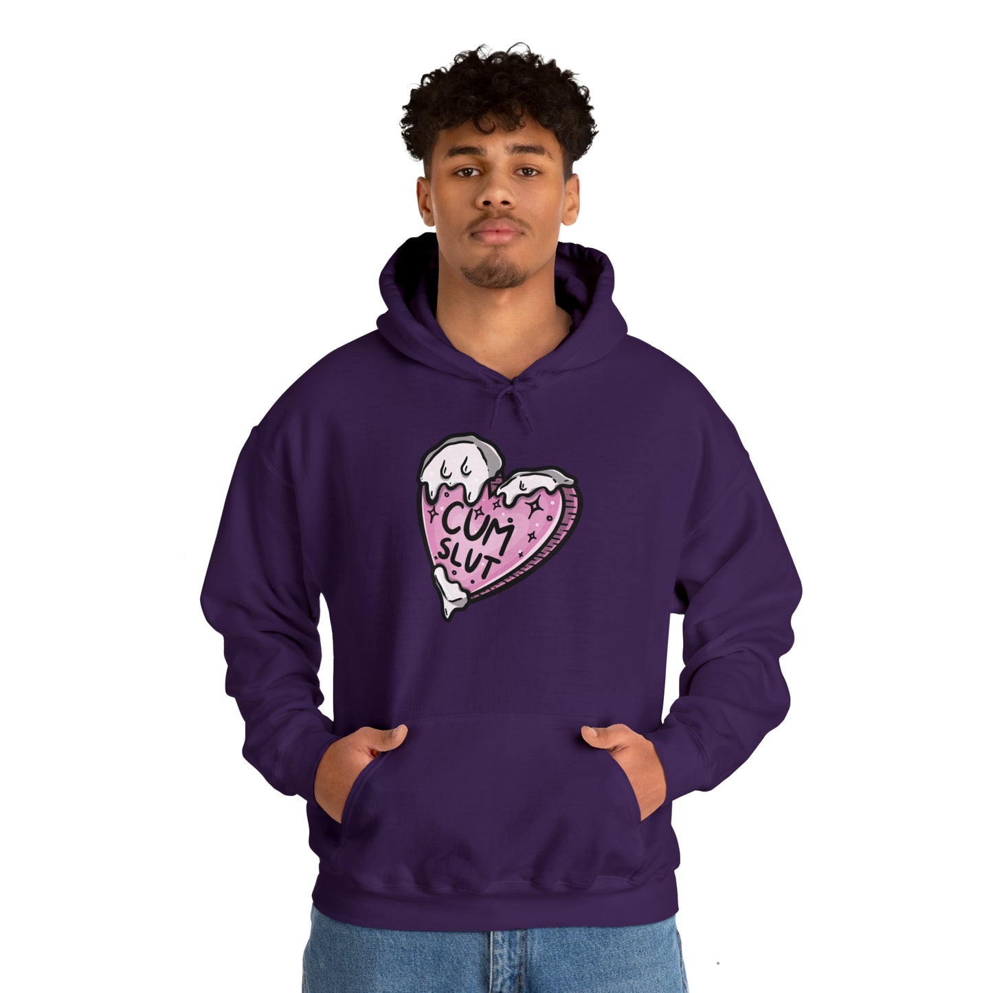 Cum Slut Pleasure Kink Unisex Heavy Blend Hoodie