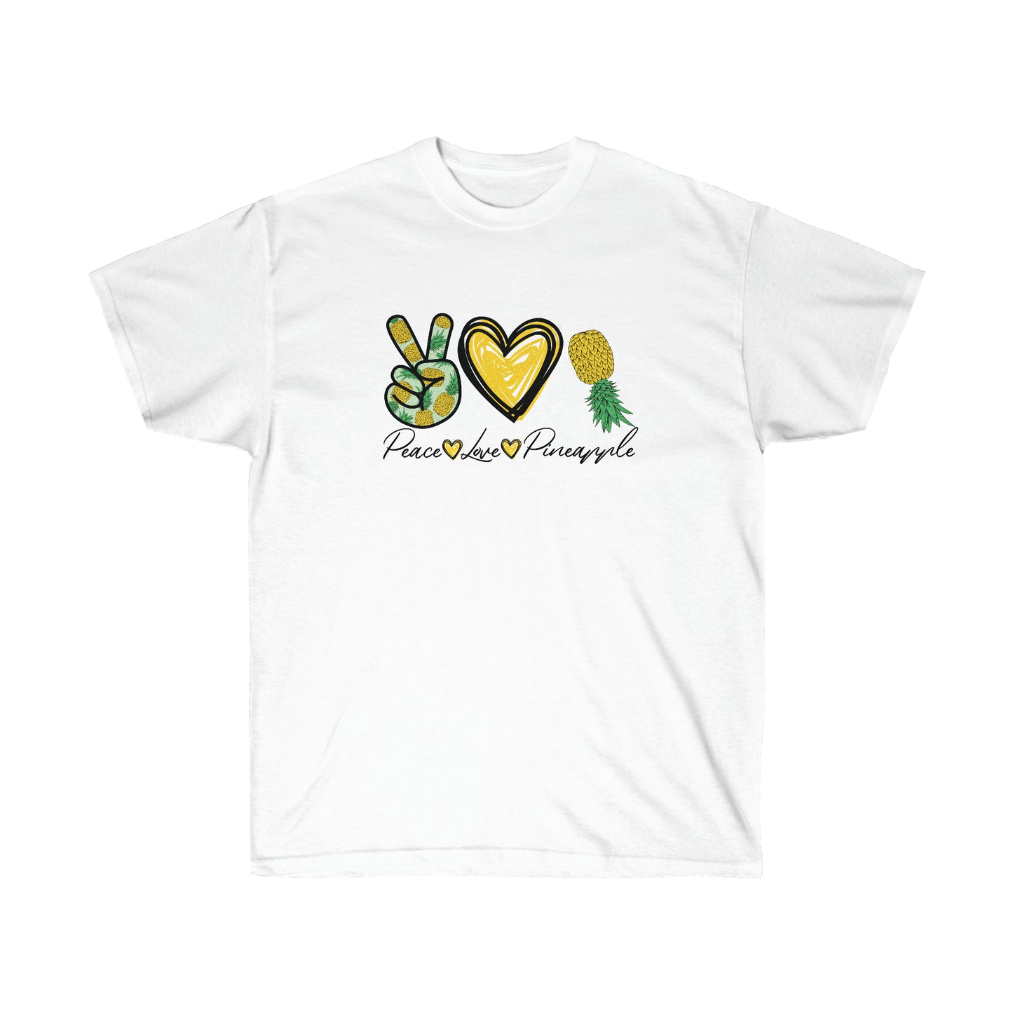 Peace, Love & Pineapple Unisex Ultra Cotton Tee