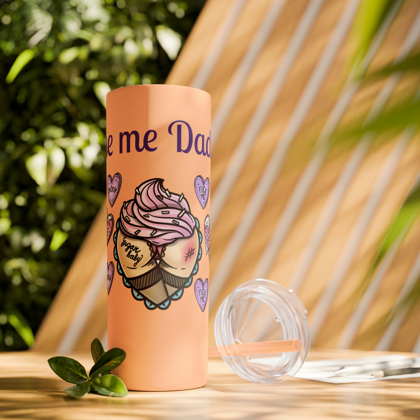 Use me Daddy Skinny Tumbler with Straw, 20oz