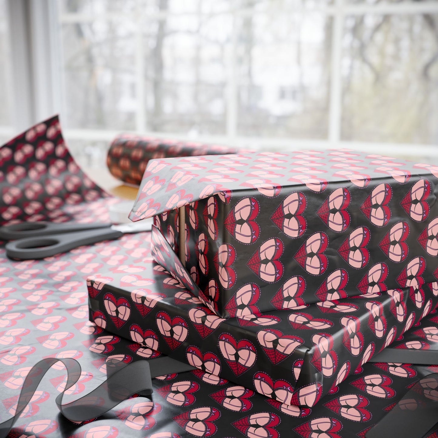 Heart Shaped Butt Wrapping Paper