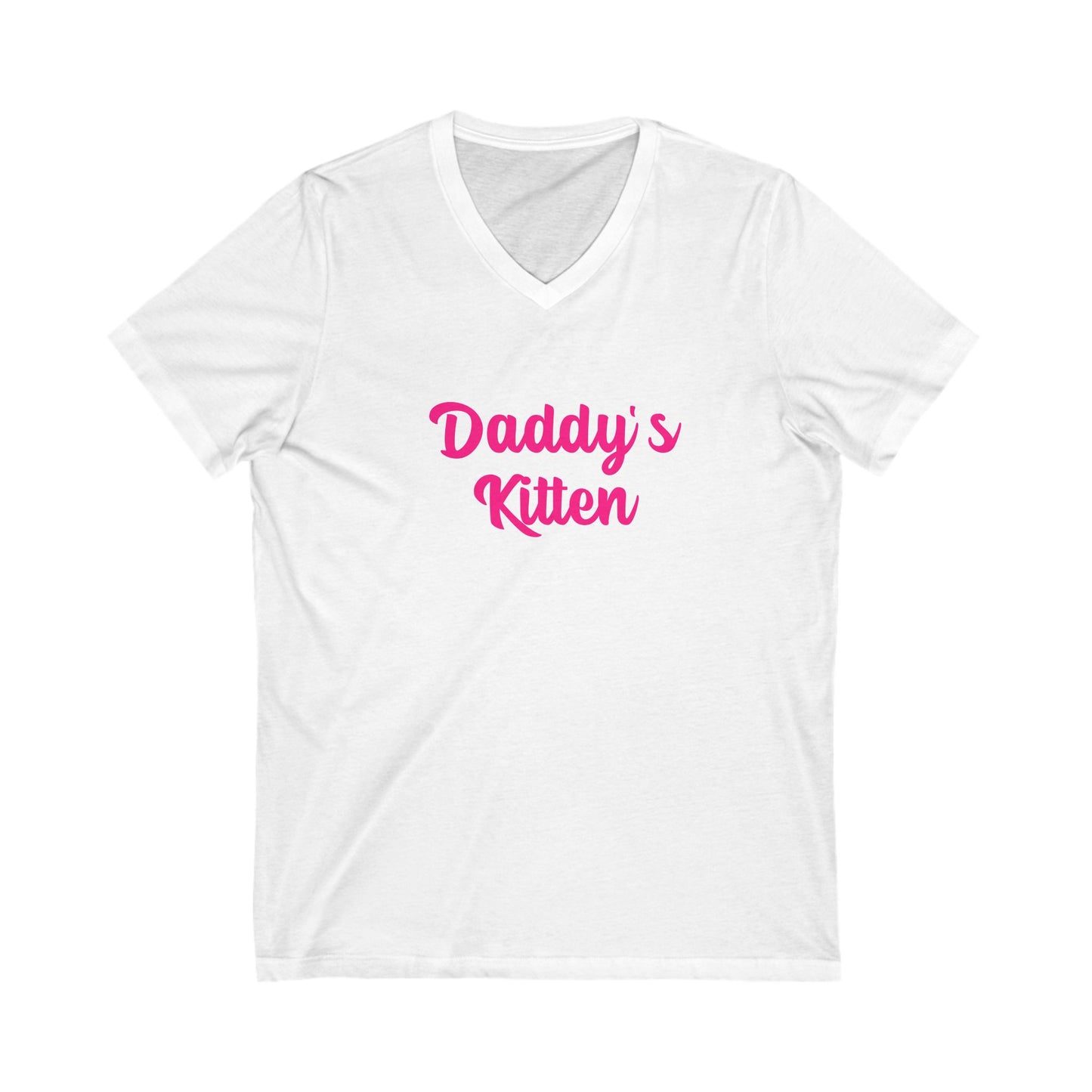 Daddy's Kitten Unisex Jersey Short Sleeve V-Neck Tee