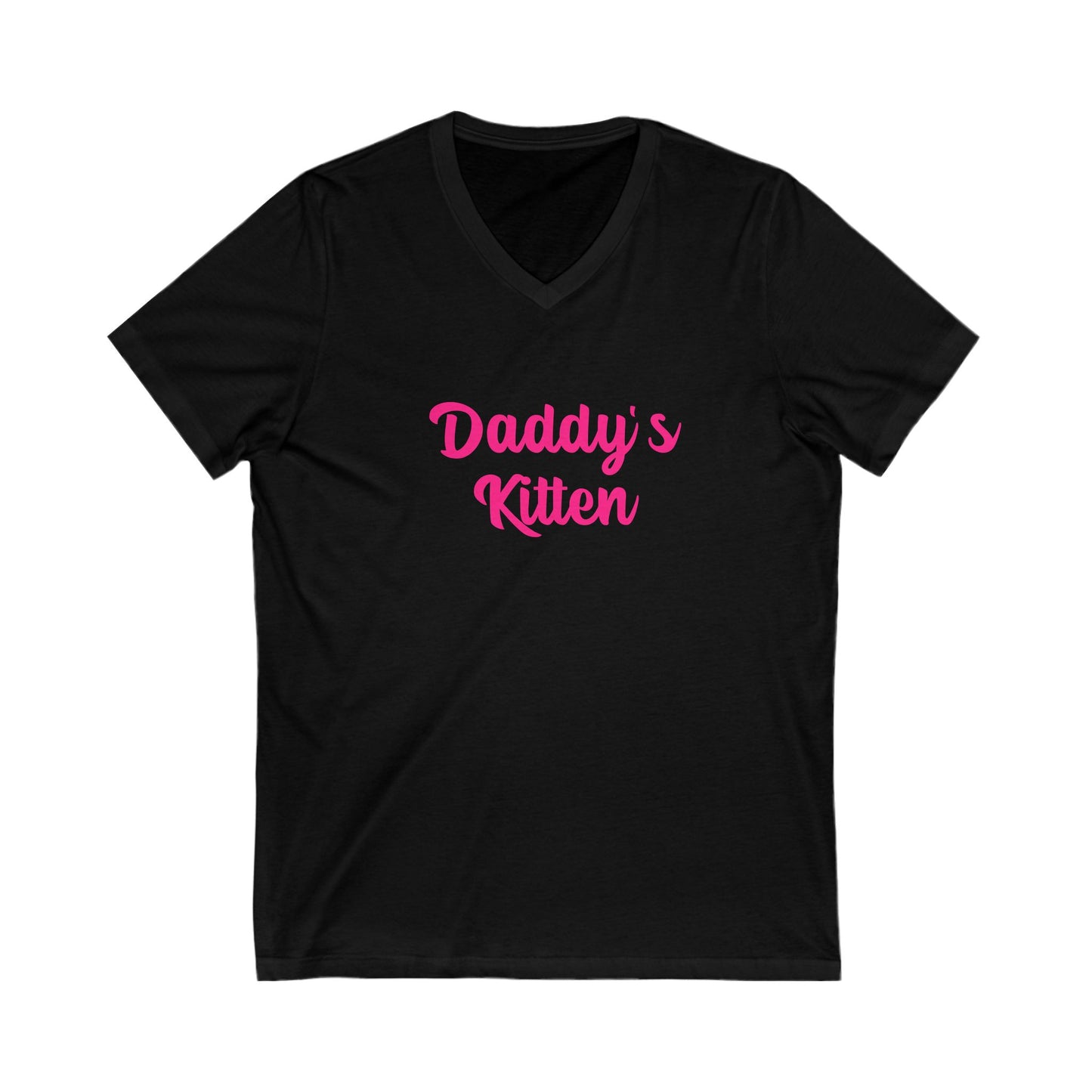 Daddy's Kitten Unisex Jersey Short Sleeve V-Neck Tee