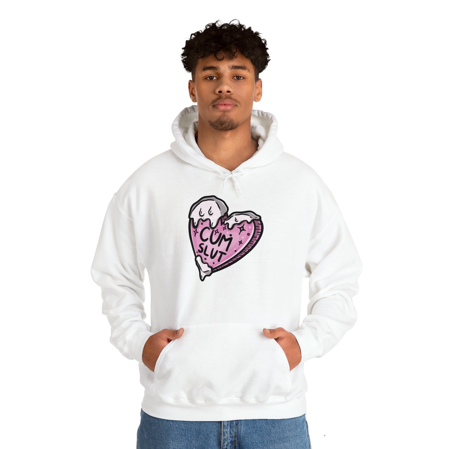 Cum Slut Pleasure Kink Unisex Heavy Blend Hoodie