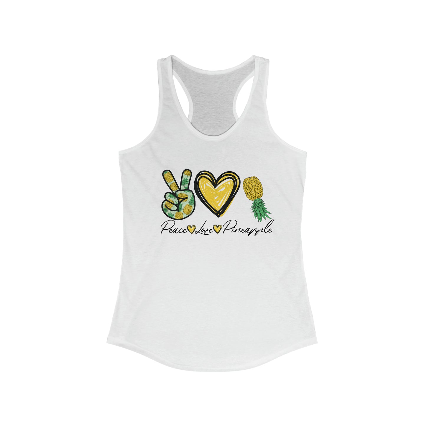 Peace, Love & Pineapple Women's Ideal Racerback Tank