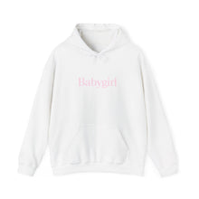 Carica l&#39;immagine nel visualizzatore di Gallery, Babygirl Unisex Heavy Blend Hooded Sweatshirt with Baby Pink Letters
