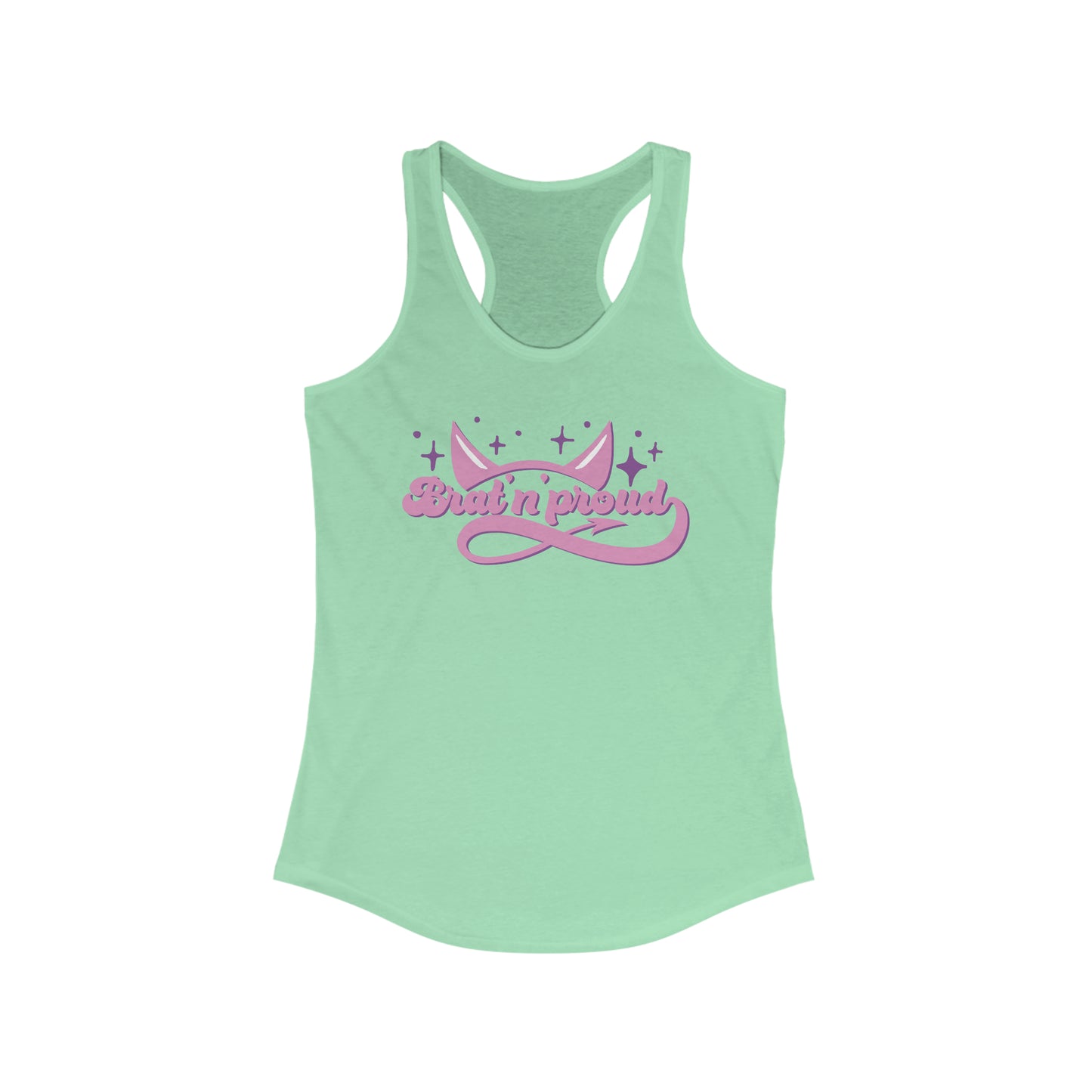 Bratty & Proud Pleasure Kink Women's Ideal Racerback Tank