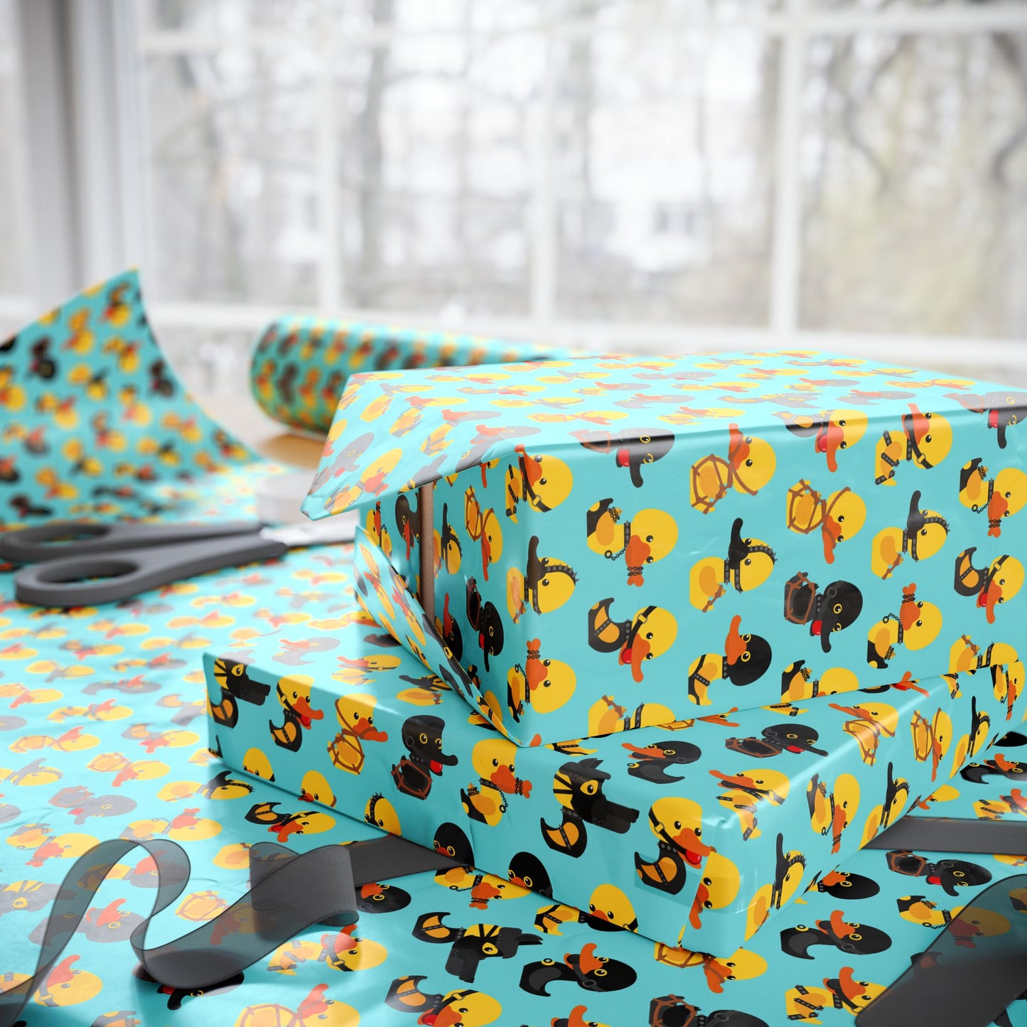 Bound Ducks Wrapping Paper