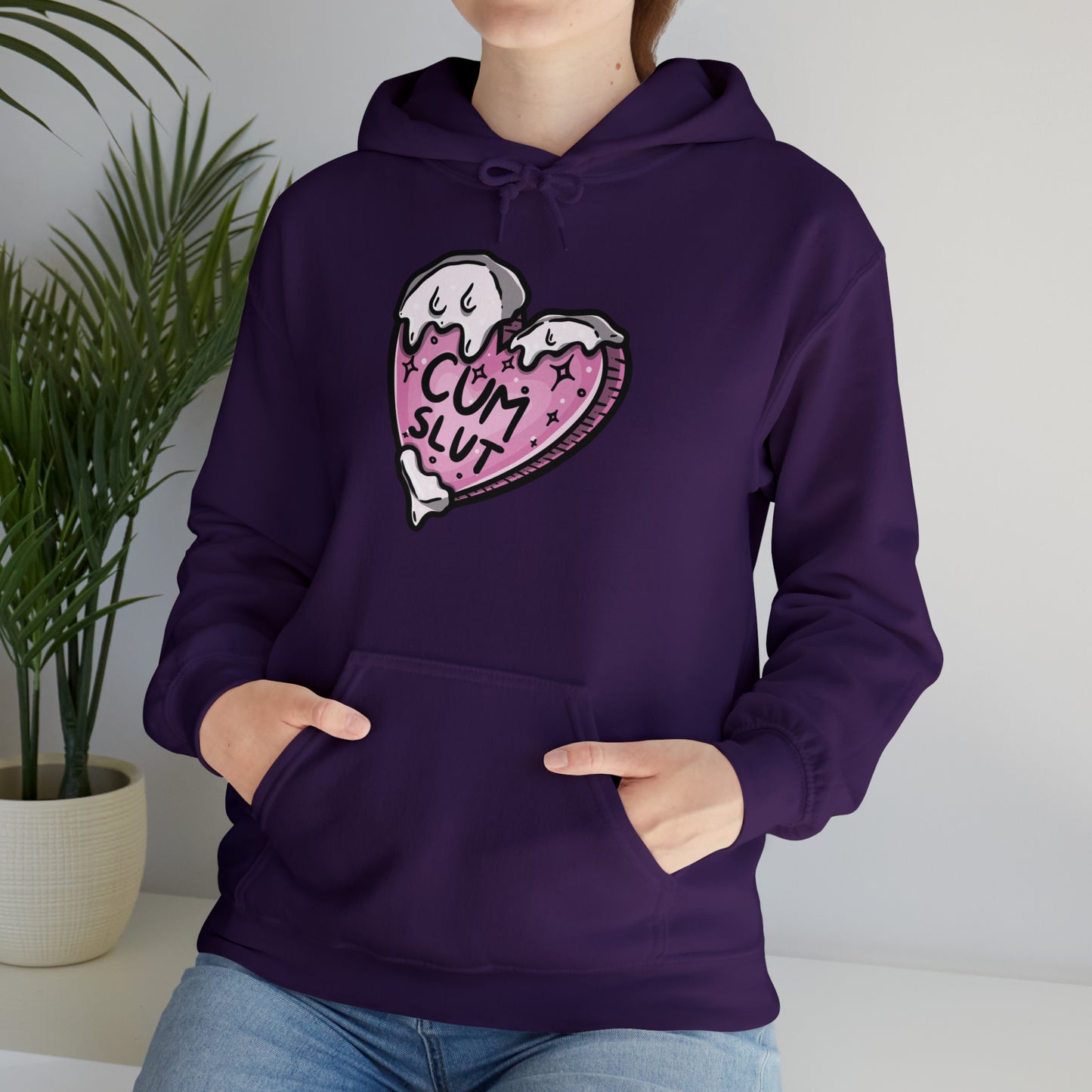 Cum Slut Pleasure Kink Unisex Heavy Blend Hoodie