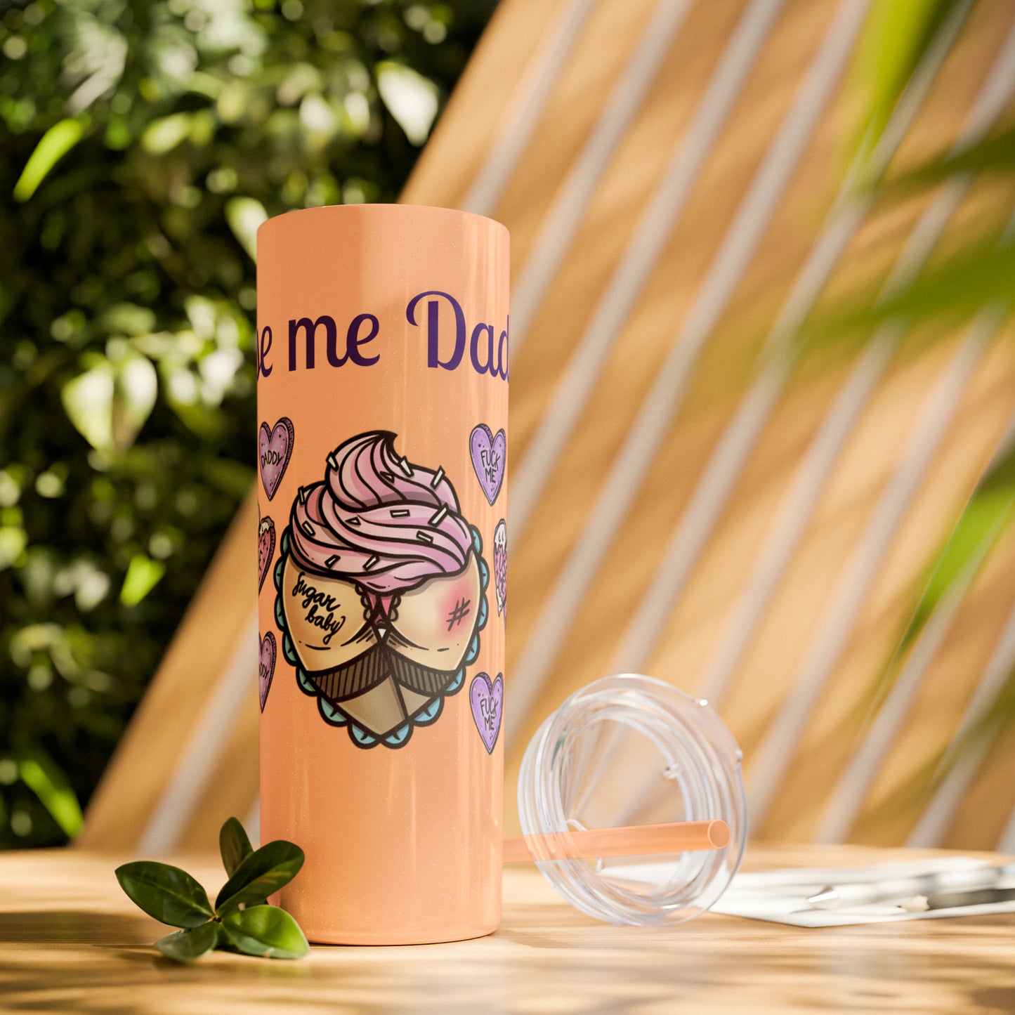 Use me Daddy Skinny Tumbler with Straw, 20oz