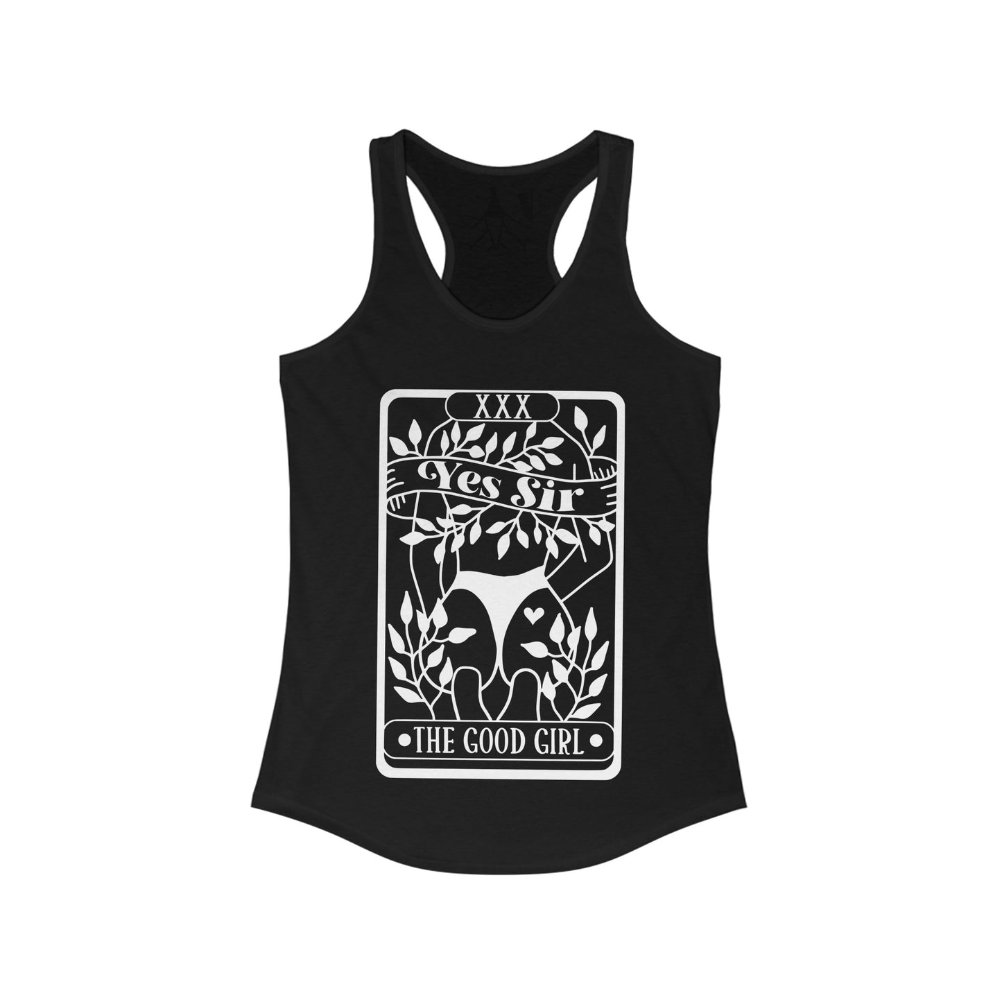 Tarot Card Yes Sir The Good Girl Women's Ideal Racerback Tank