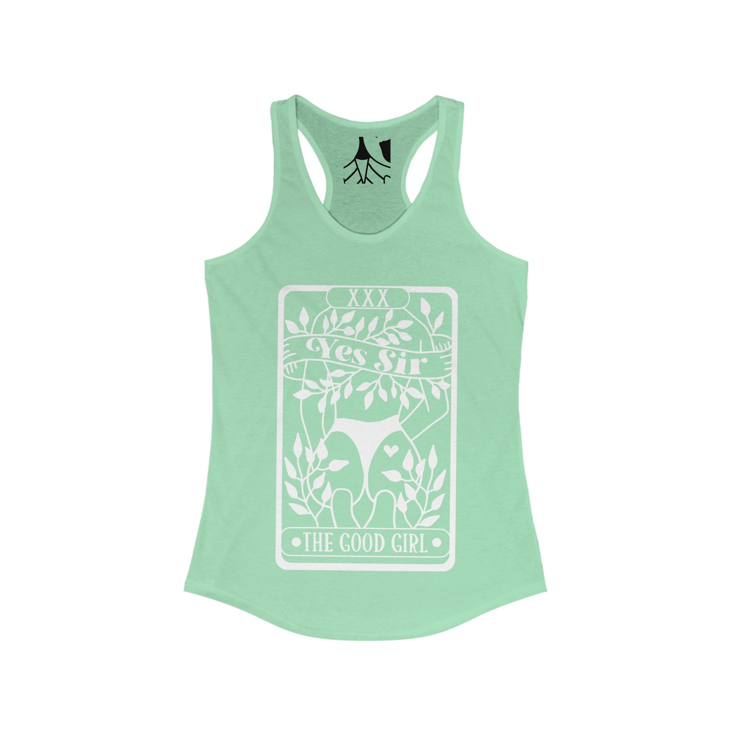 Tarot Card Yes Sir The Good Girl Women's Ideal Racerback Tank