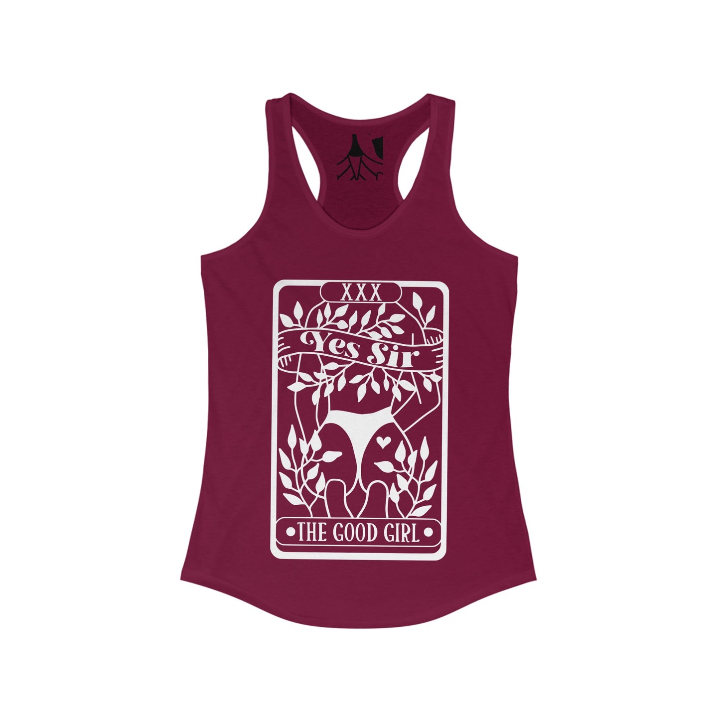 Tarot Card Yes Sir The Good Girl Women's Ideal Racerback Tank