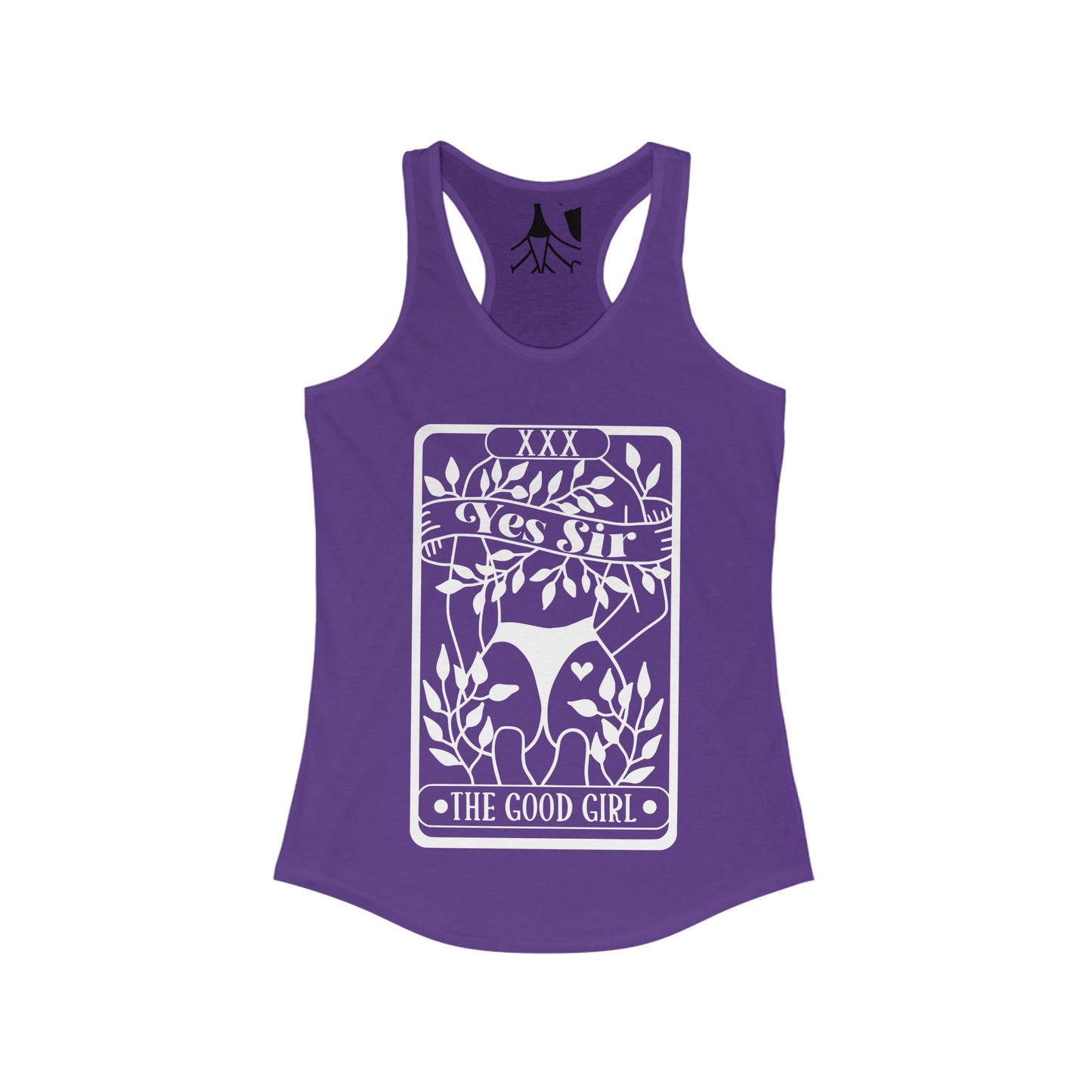 Tarot Card Yes Sir The Good Girl Women's Ideal Racerback Tank