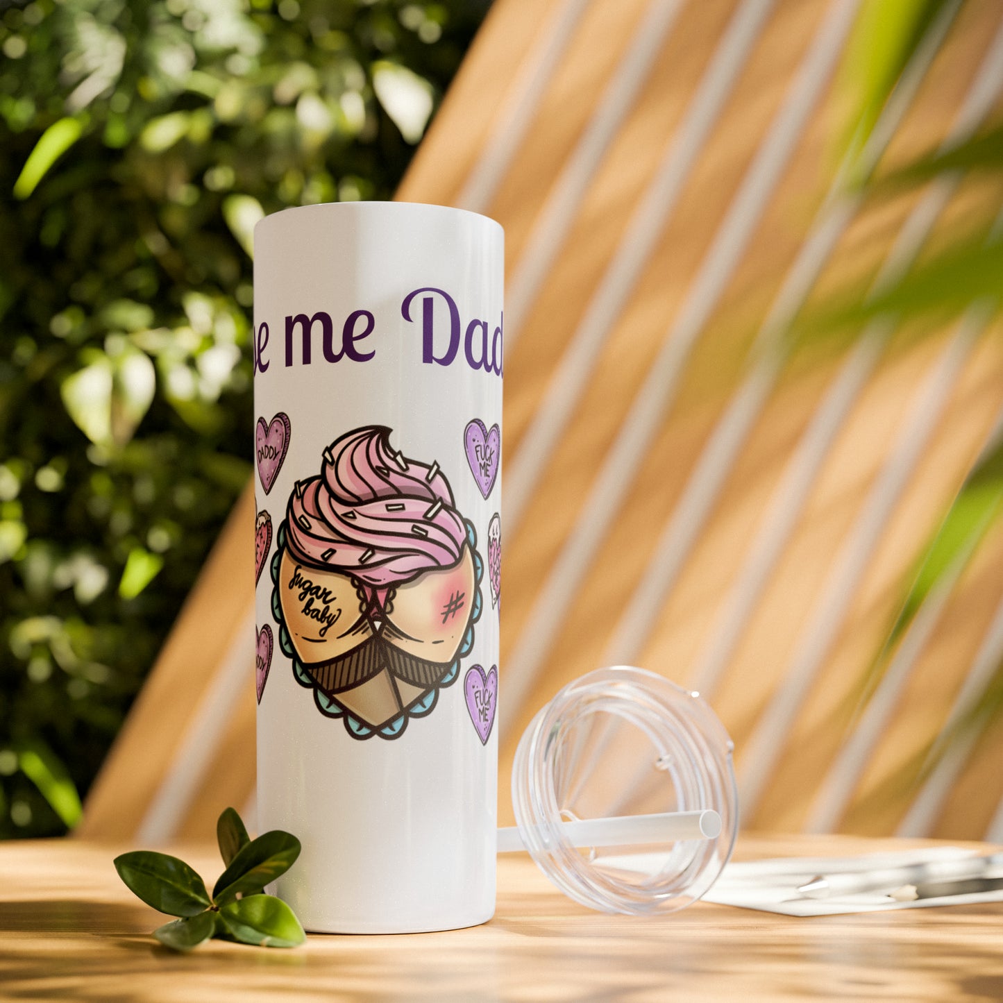 Use me Daddy Skinny Tumbler with Straw, 20oz