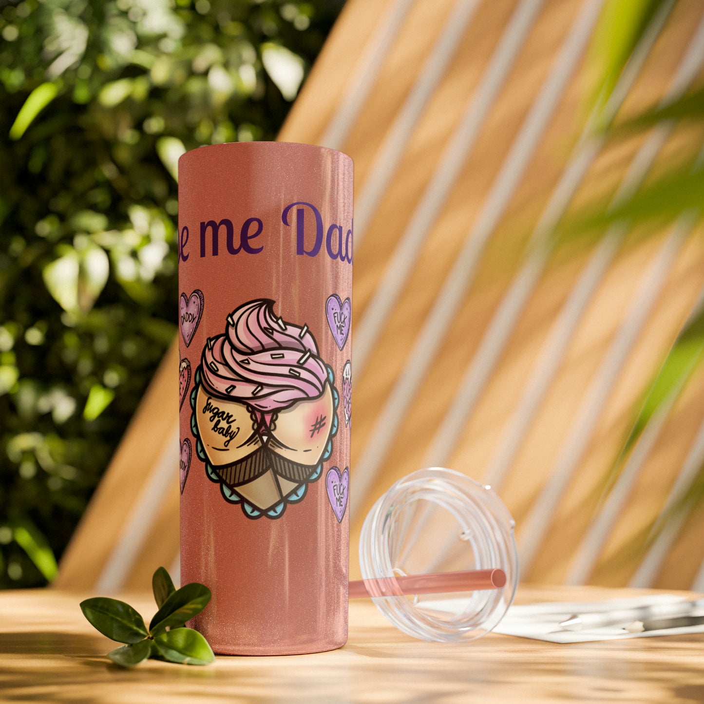 Use me Daddy Skinny Tumbler with Straw, 20oz