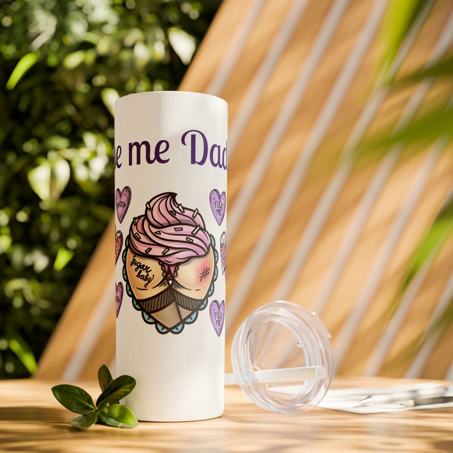 Use me Daddy Skinny Tumbler with Straw, 20oz