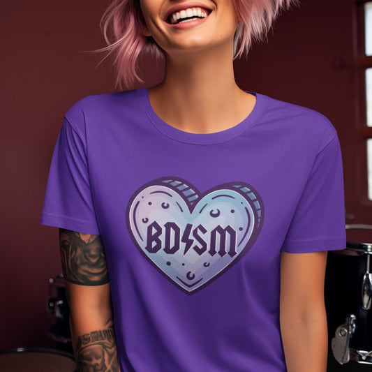 BDSM Rock Heart Unisex Heavy Cotton Tee