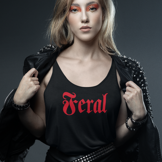 Feral Women's Ideal Racerback Tank Collab with Dark Kitten