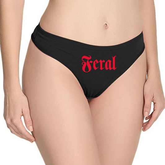 Feral Cotton Thong Collab with Dark Kitten