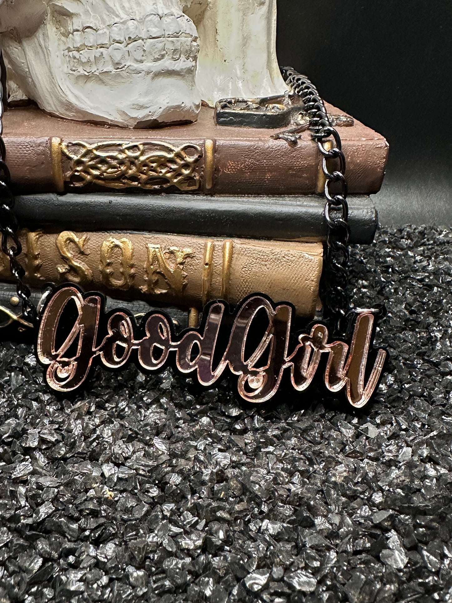 Good Girl Necklace, Layered Laser Cut Acrylic Necklace