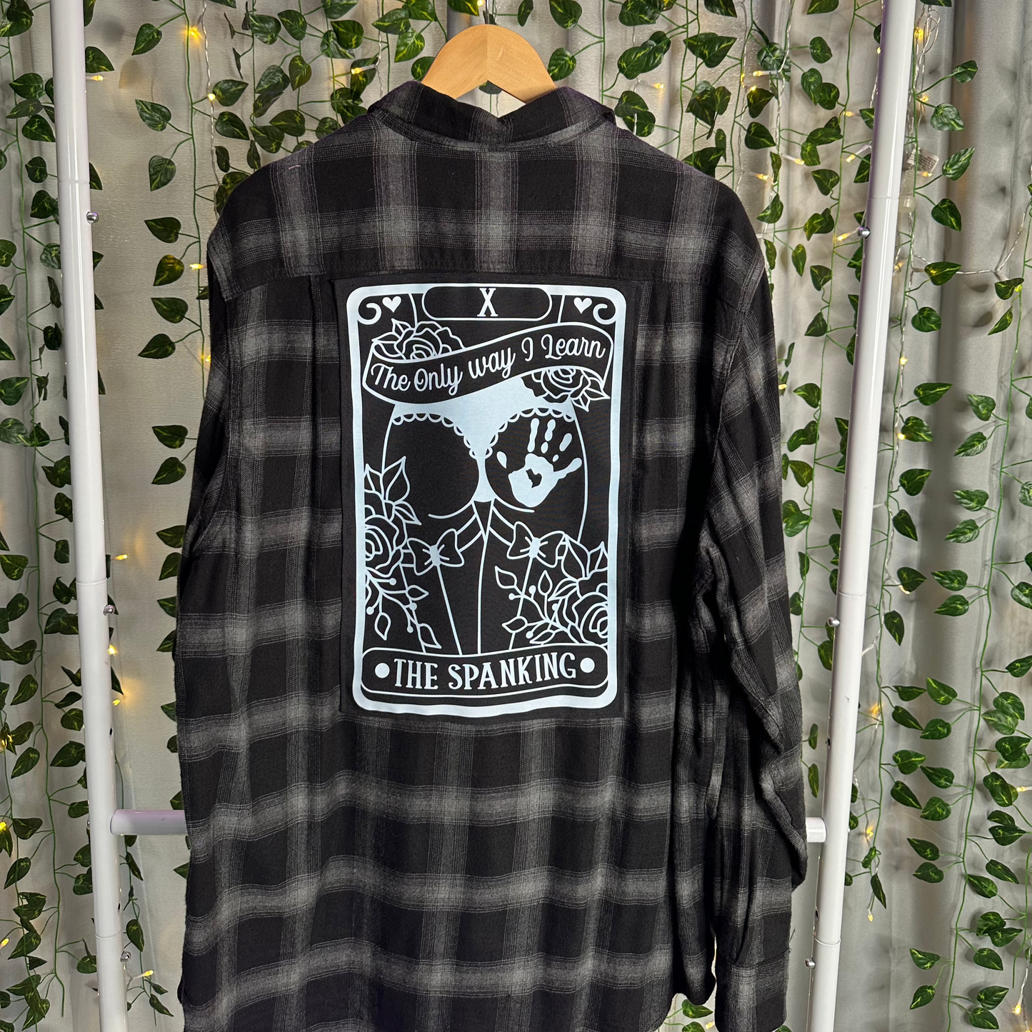 Tarot Card The Only Way I Learn, The Spanking - Flannel Mens XL