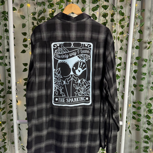 Tarot Card The Only Way I Learn, The Spanking - Flannel Mens XL