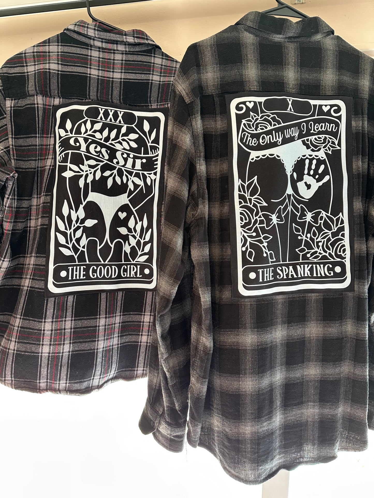 Tarot Card The Only Way I Learn, The Spanking - Flannel Mens XL