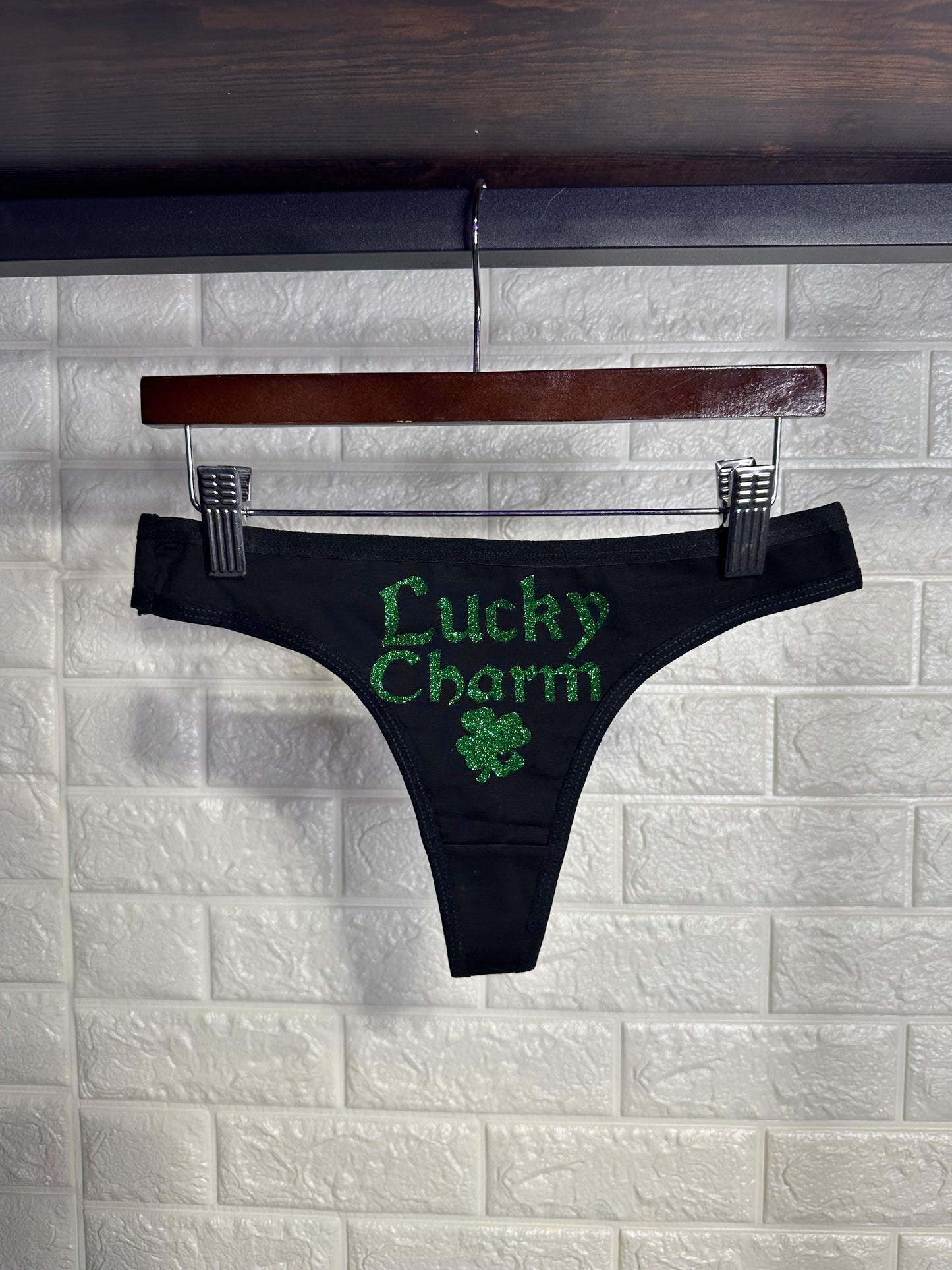 Lucky Charm Cotton Thong Panties