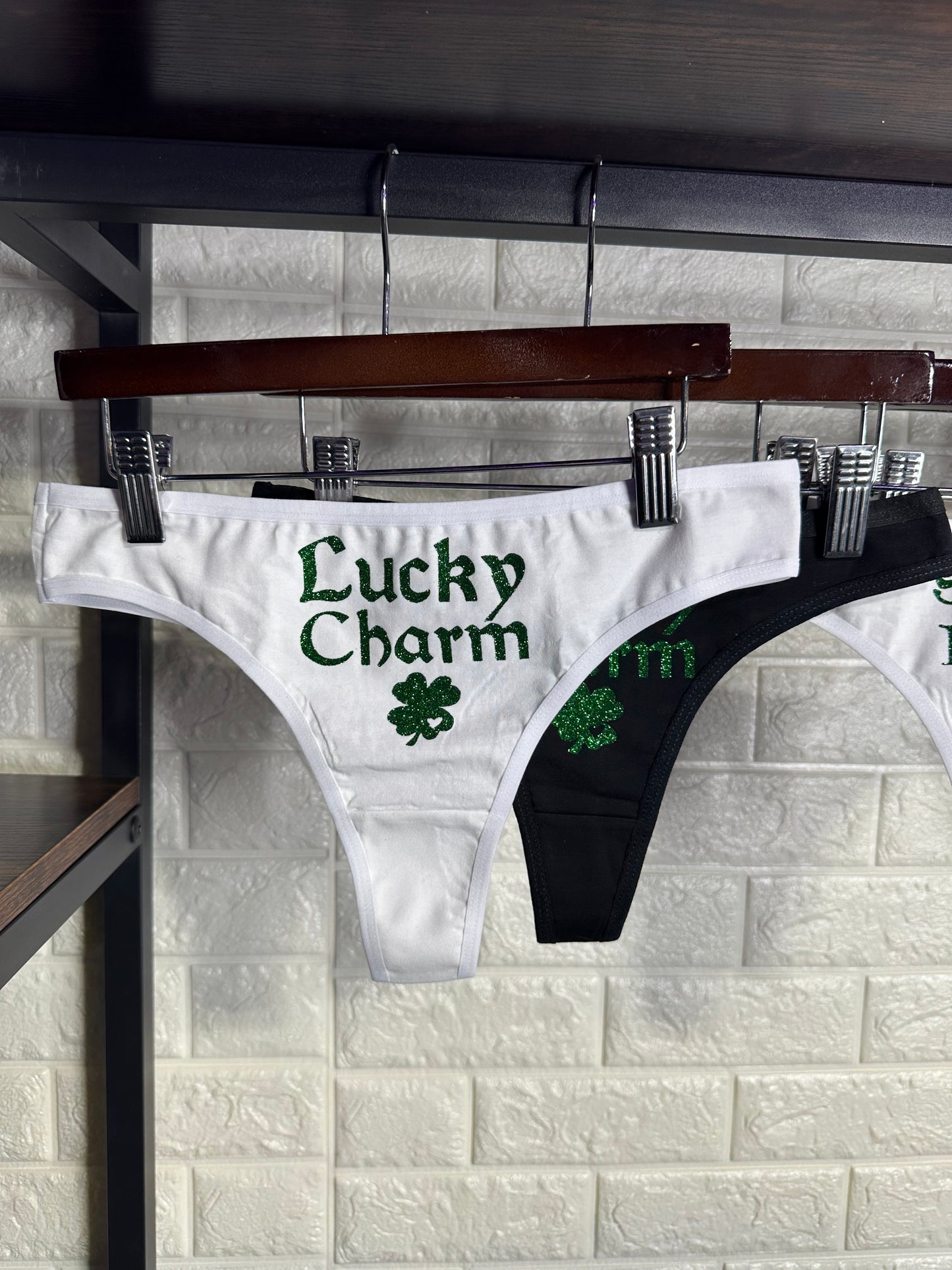 Lucky Charm Cotton Thong Panties