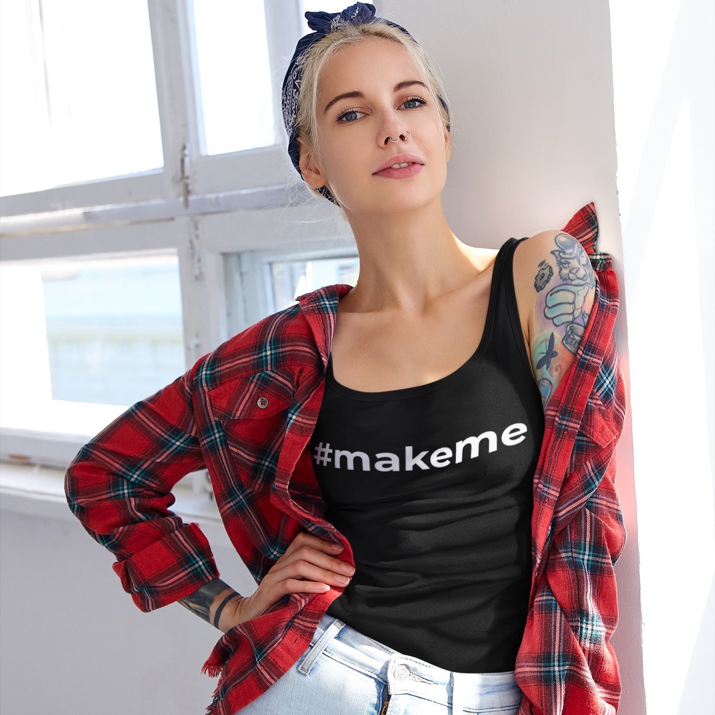 Make me Women's Ideal Racerback Tank Top