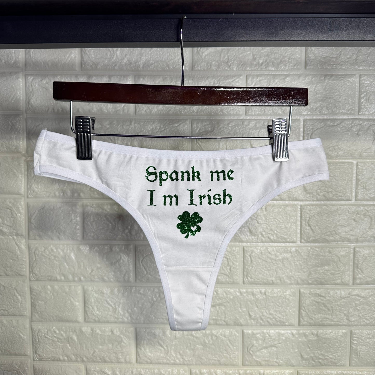 Spank me I'm Irish Cotton Thong Panties