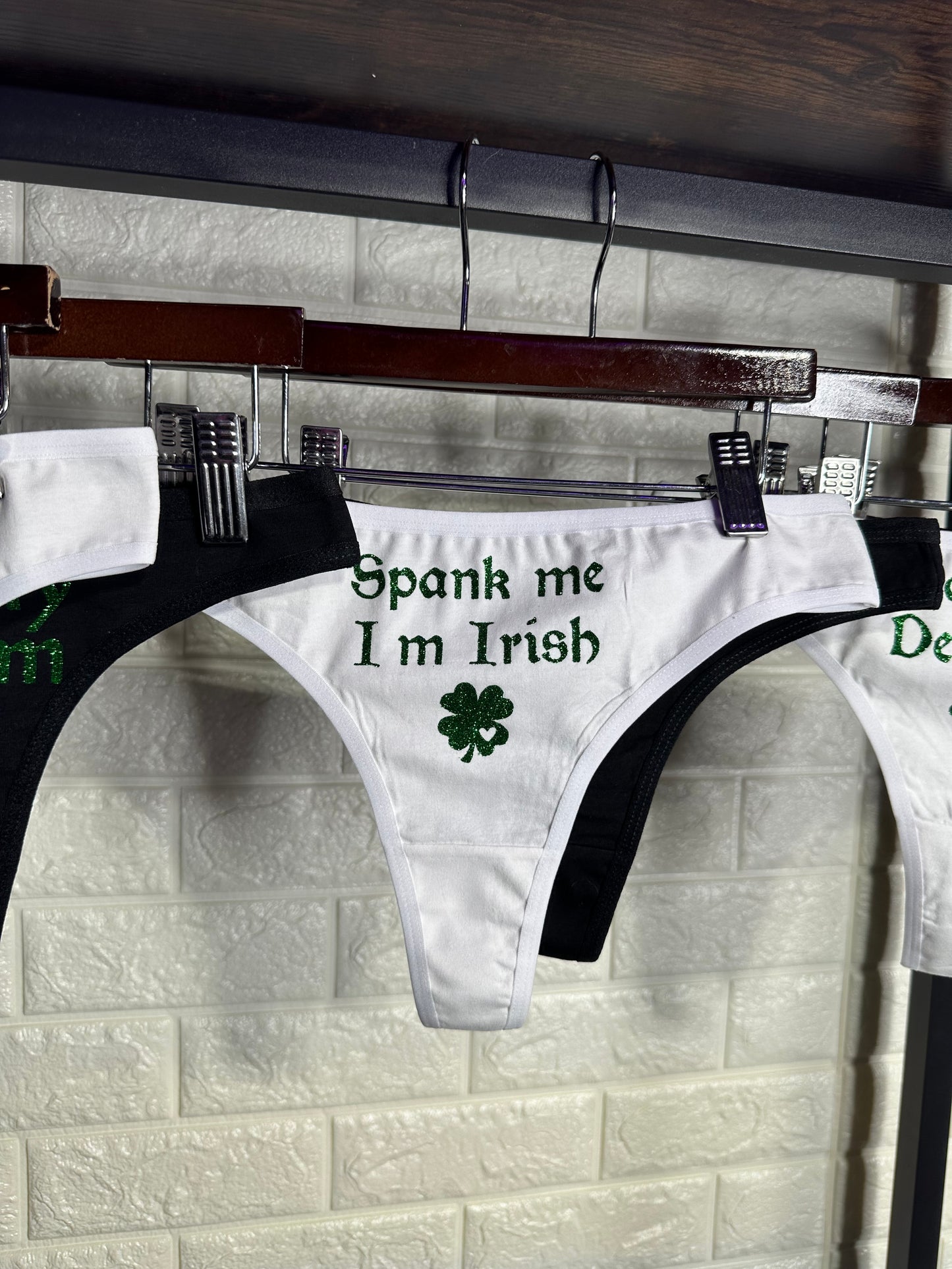 Spank me I'm Irish Cotton Thong Panties