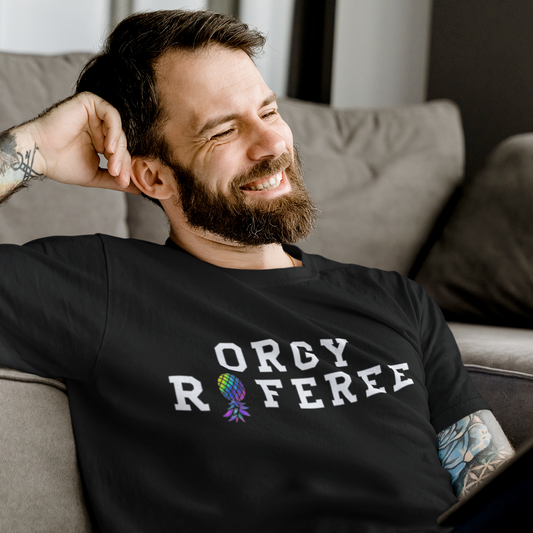 Orgy Referee Short-Sleeve Unisex Heavy Cotton Tee Shirt