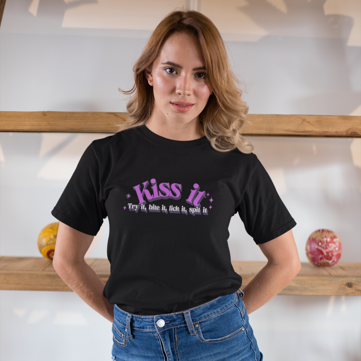 Kiss it, Try it, bite it, lick it, spit it Unisex Ultra Cotton Tee