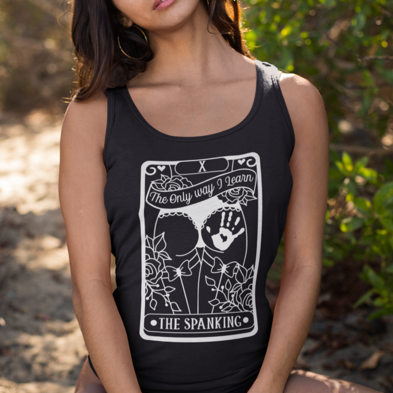 Tarot Card The Only Way I Learn, The Spanking Women's Ideal Racerback Tank