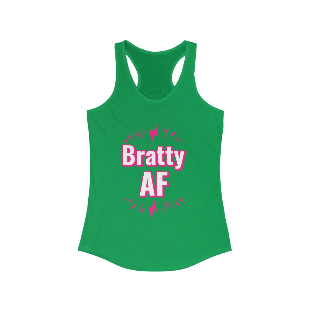 Bratty AF Next Level Racerback Tank