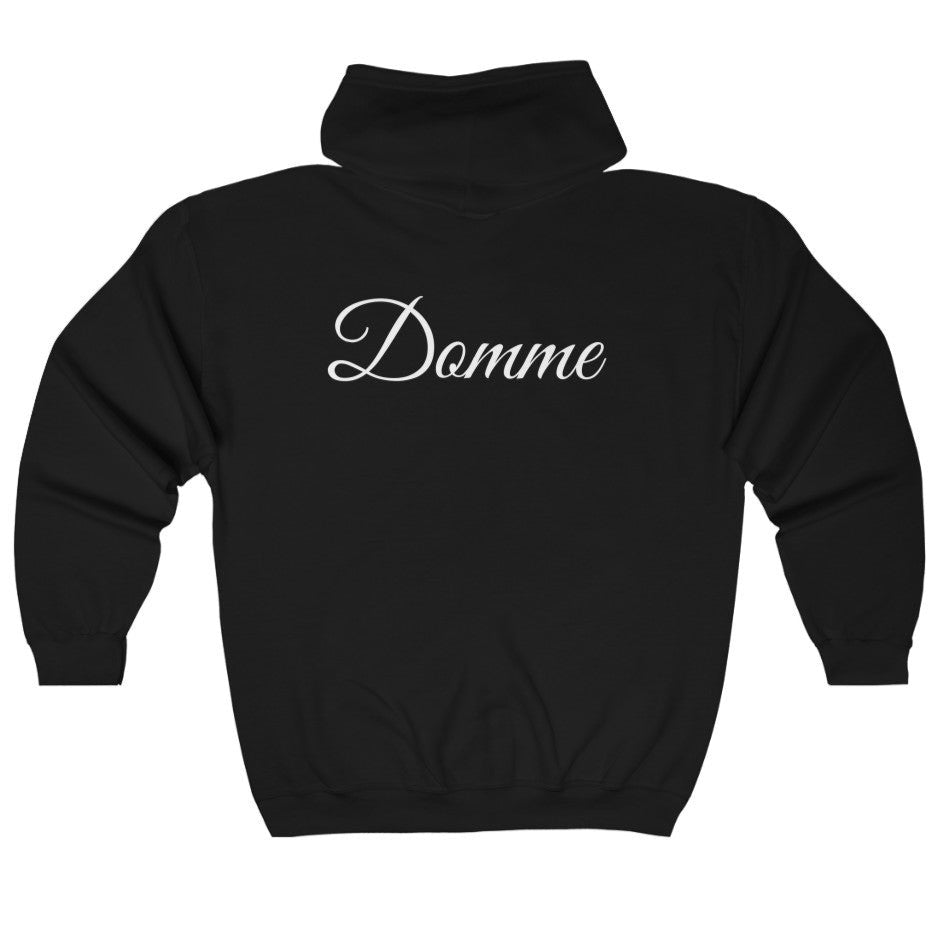 Sweat-shirt à capuche zippé unisexe Domme en mélange épais