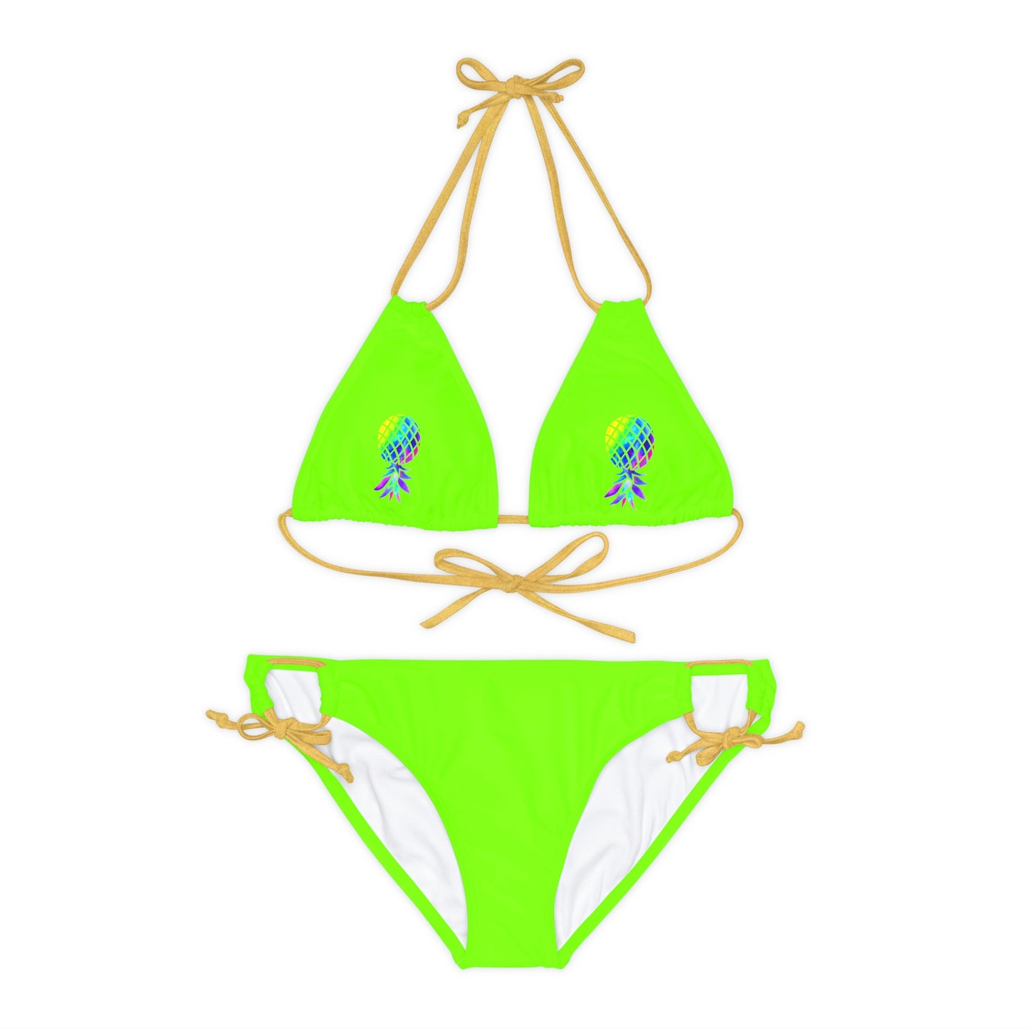 Upside down Pineapple Strappy Bikini Set