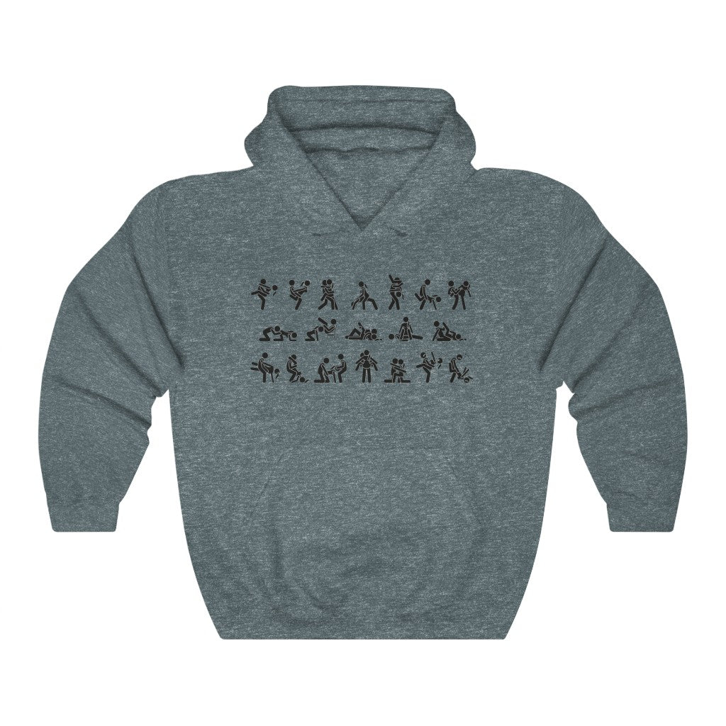 Sex Positions Unisex Heavy Blend Hoodie Sweatshirt