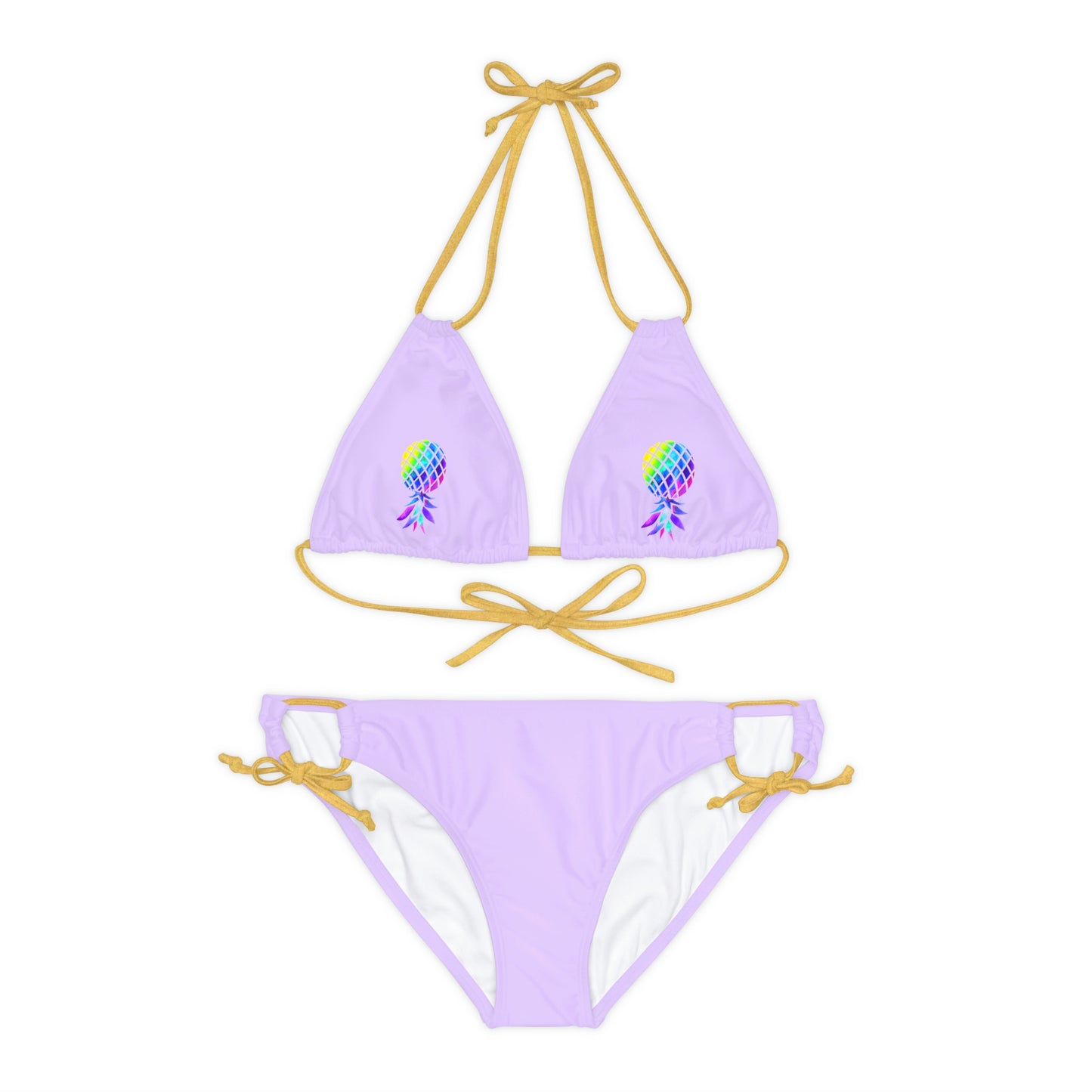 Upside down Pineapple Strappy Bikini Set