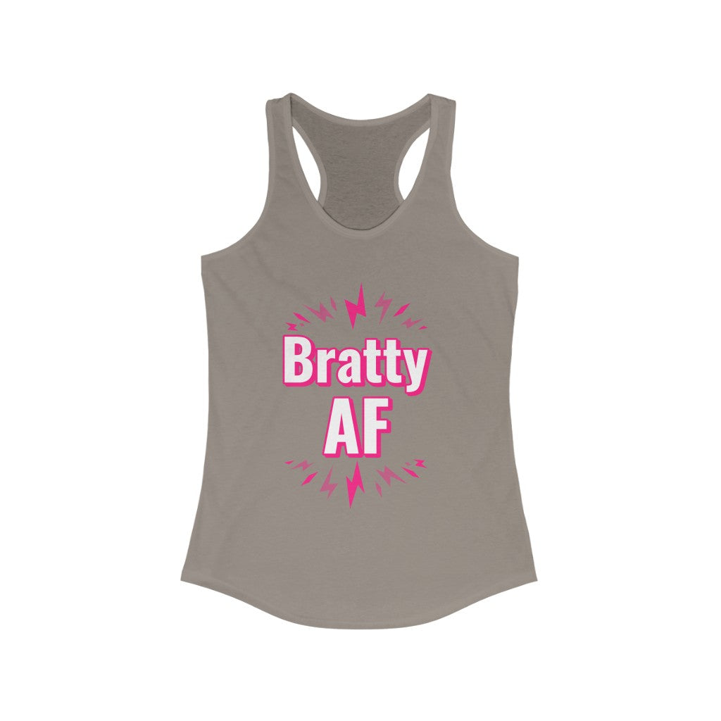 Bratty AF Next Level Racerback Tank