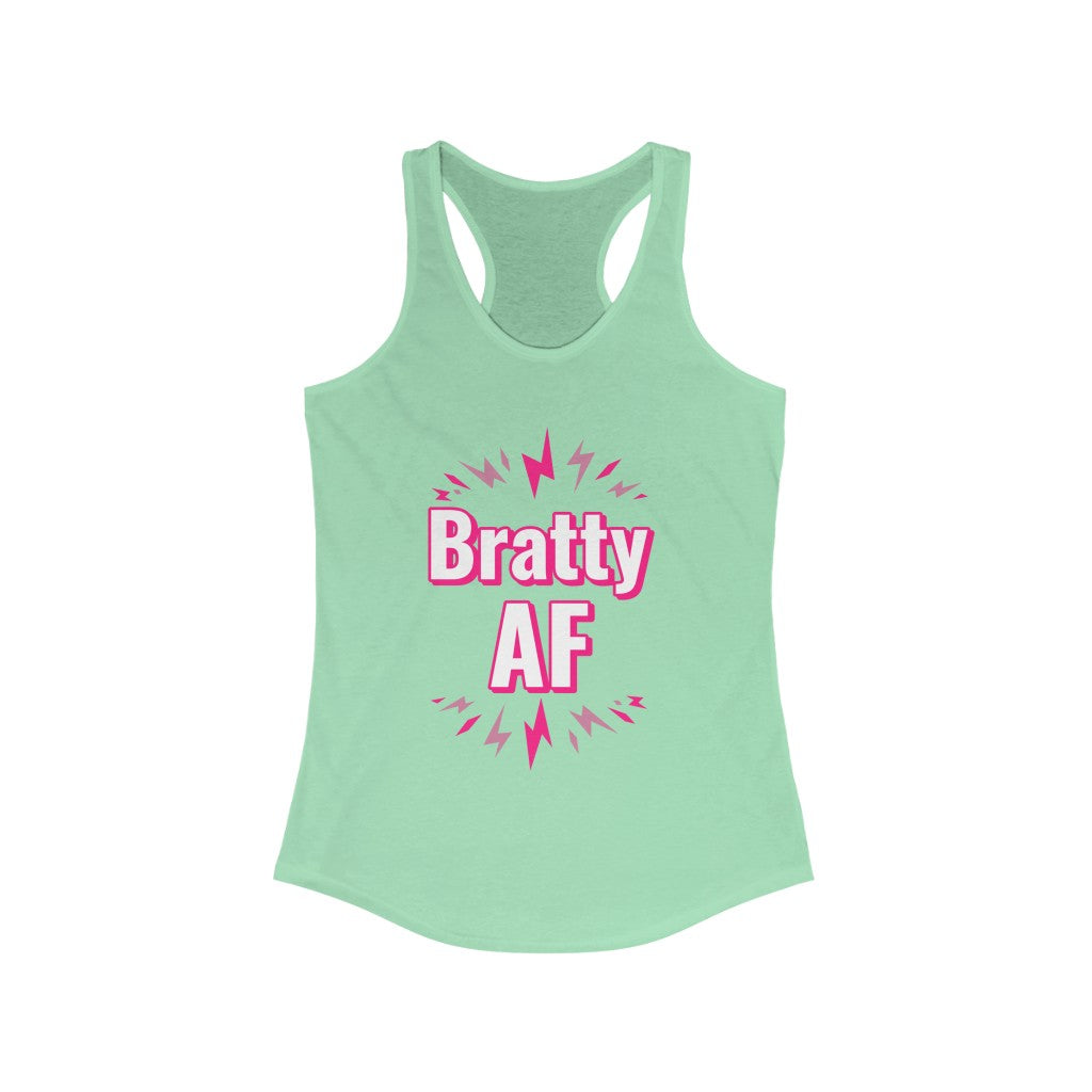 Bratty AF Next Level Racerback Tank