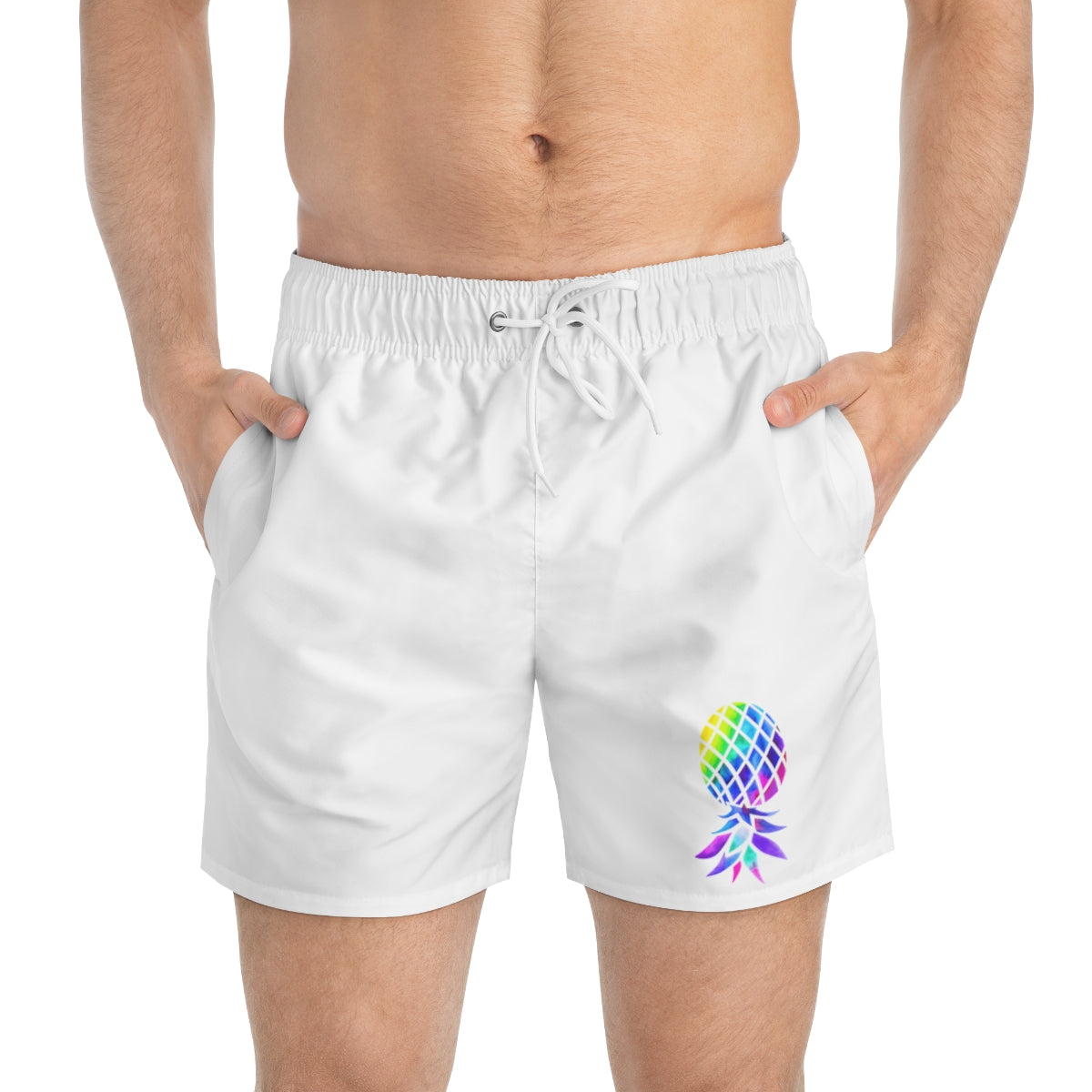 Upside Down Pineapple Mens Swim Trunks