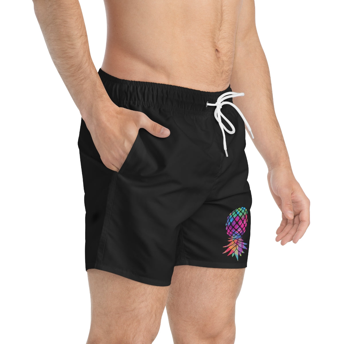 Upside Down Pineapple Mens Swim Trunks