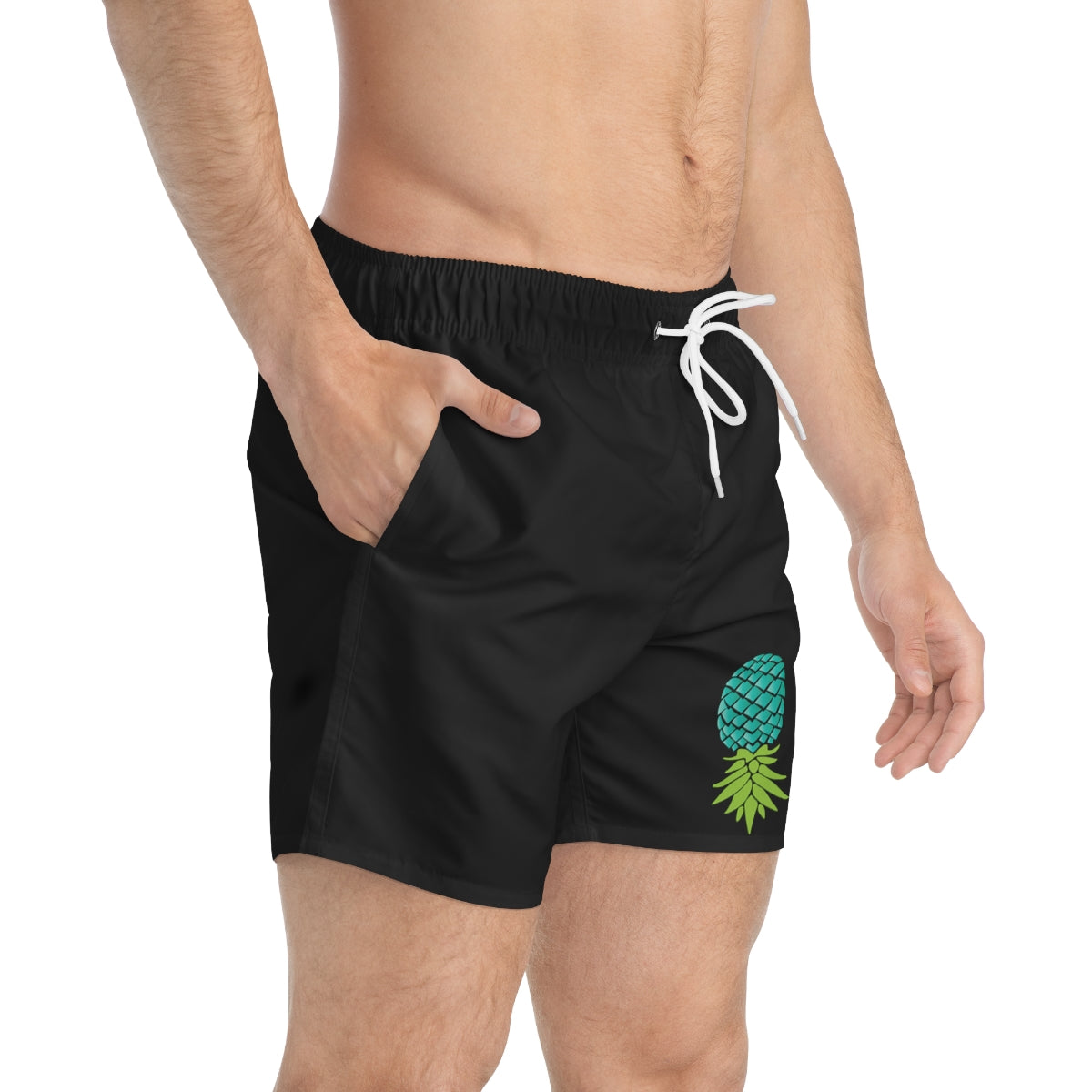 Upside Down Pineapple Mens Swim Trunks