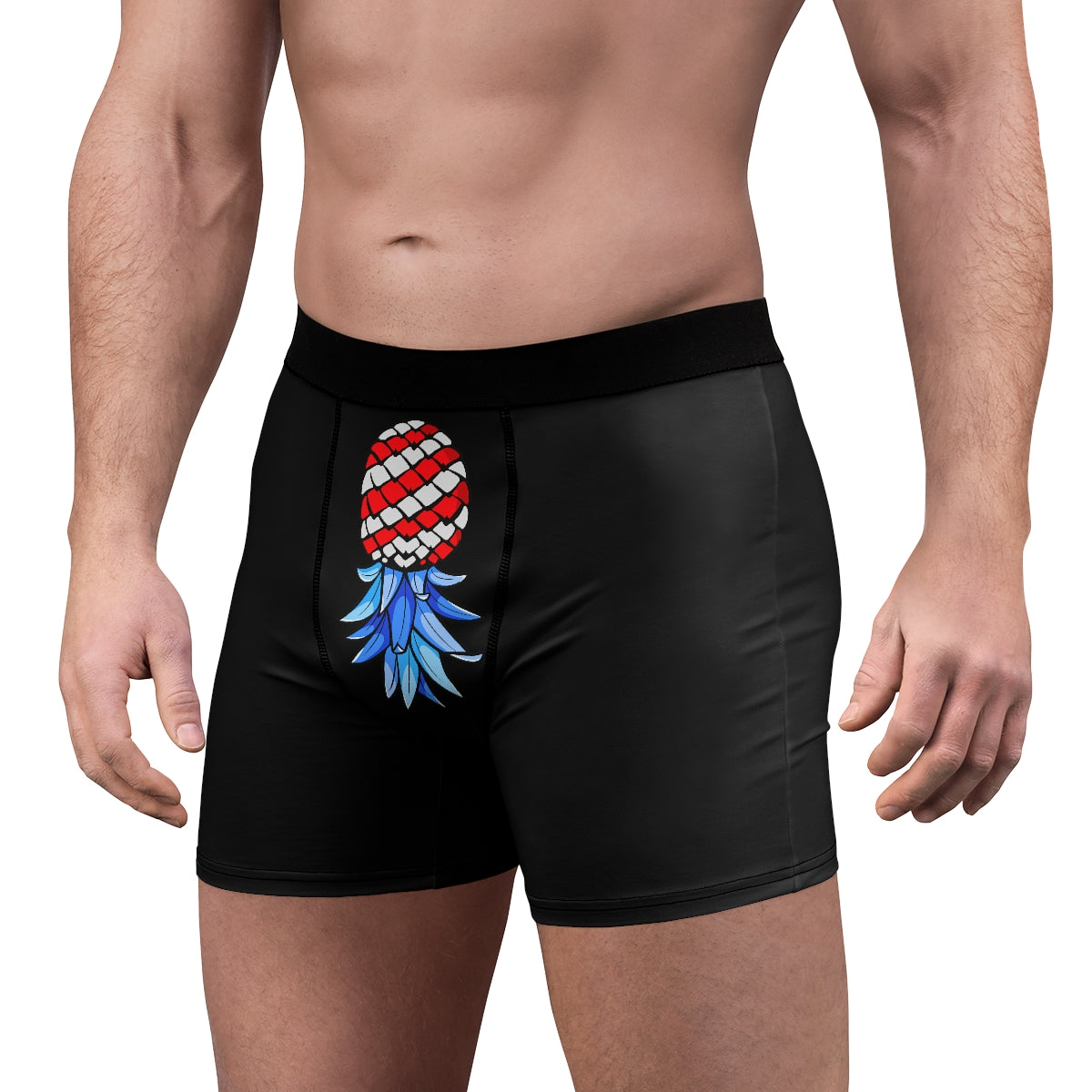 American Flag Upsidedown Pineapple Men's Boxer Briefs