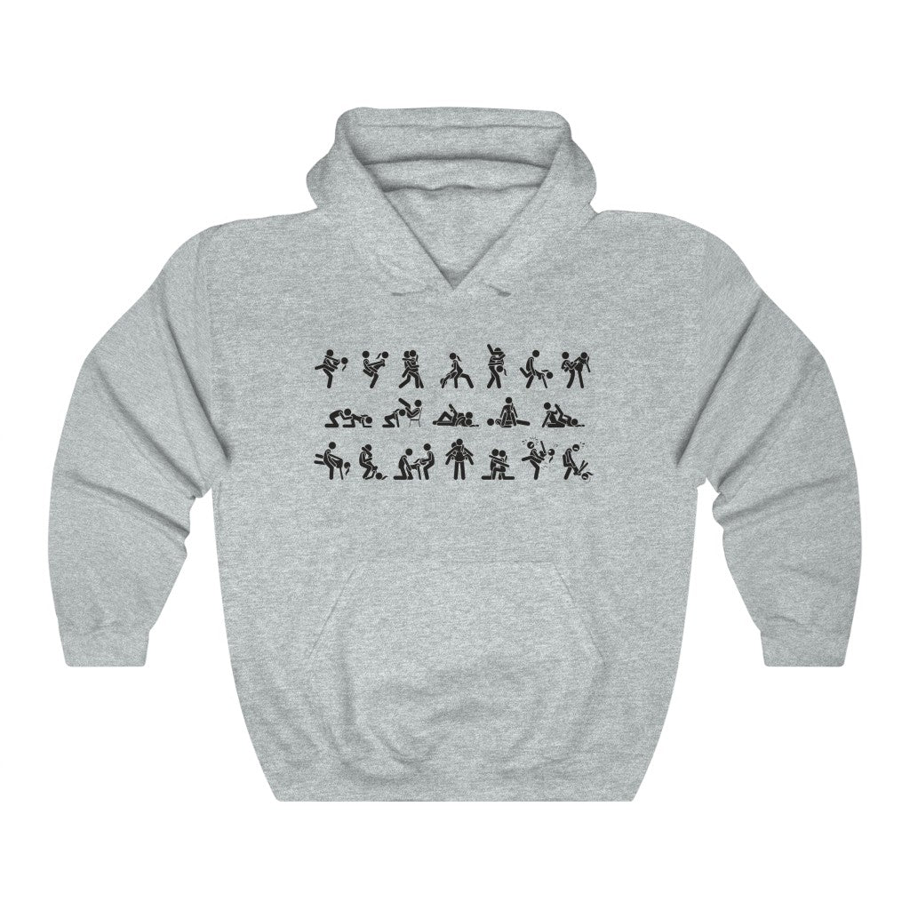 Sex Positions Unisex Heavy Blend Hoodie Sweatshirt