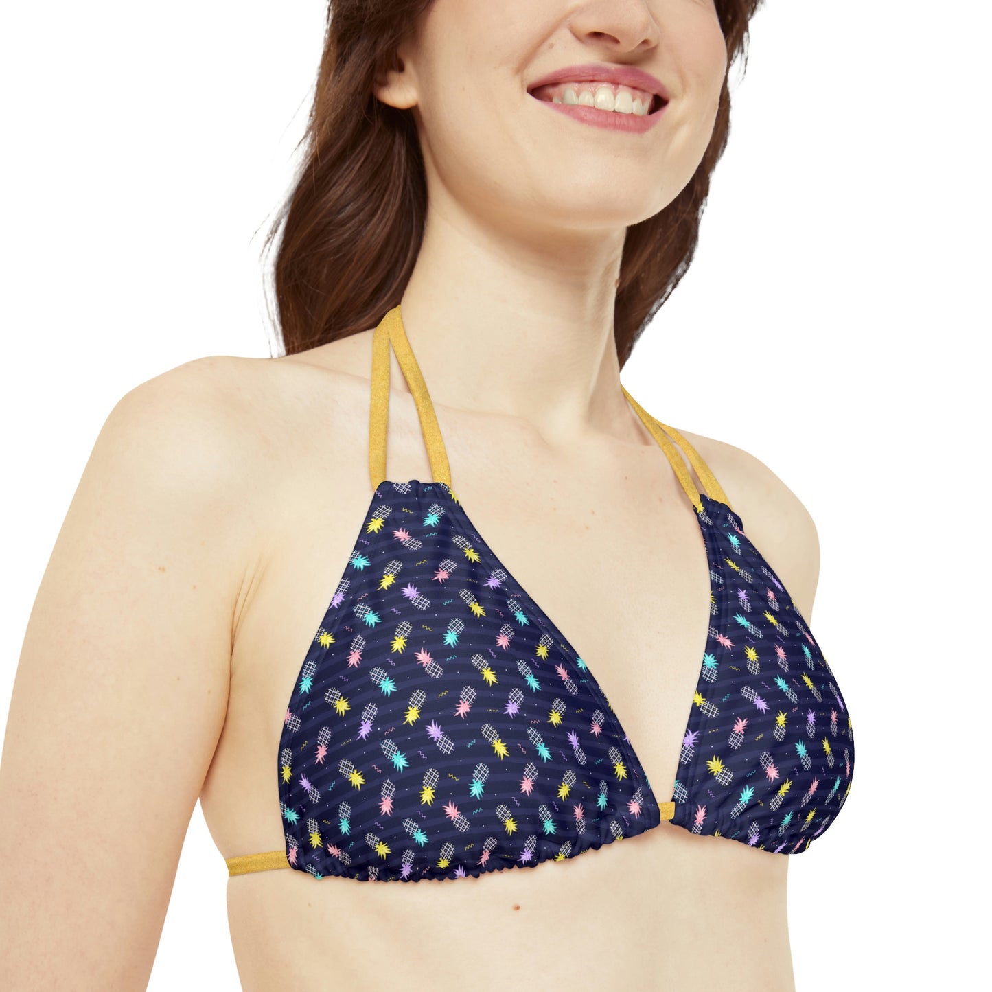 Upside down Pineapple Strappy Bikini Set