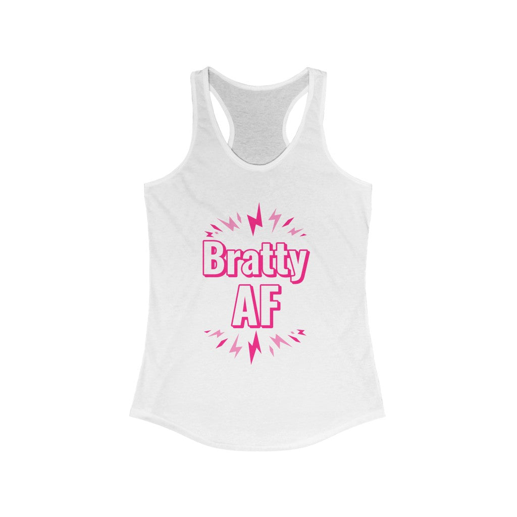 Bratty AF Next Level Racerback Tank